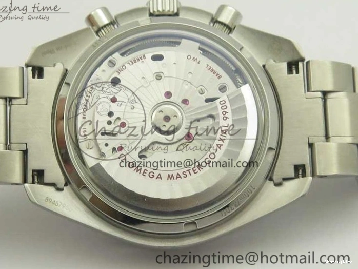 0217 UrbanChic Speedmaster Moonwatch OMF 1:1 Best Edition White Dial Black Hand on SS Bracelet A 8045